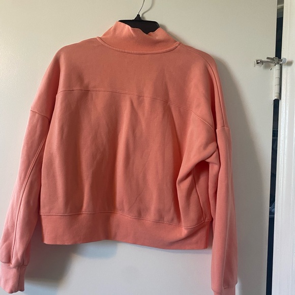 Fabletics Caterina mock neck half zip coral pullover size S - Picture 7 of 9